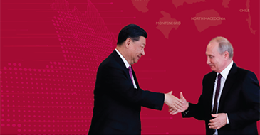 Presidents Xi Jinping of China and Vladimir Putin of Russia