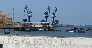 Container cranes in Chancay, Peru