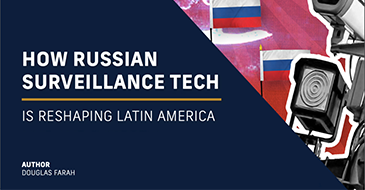 Report cover page highlighting the topic of Russian surveillance technology